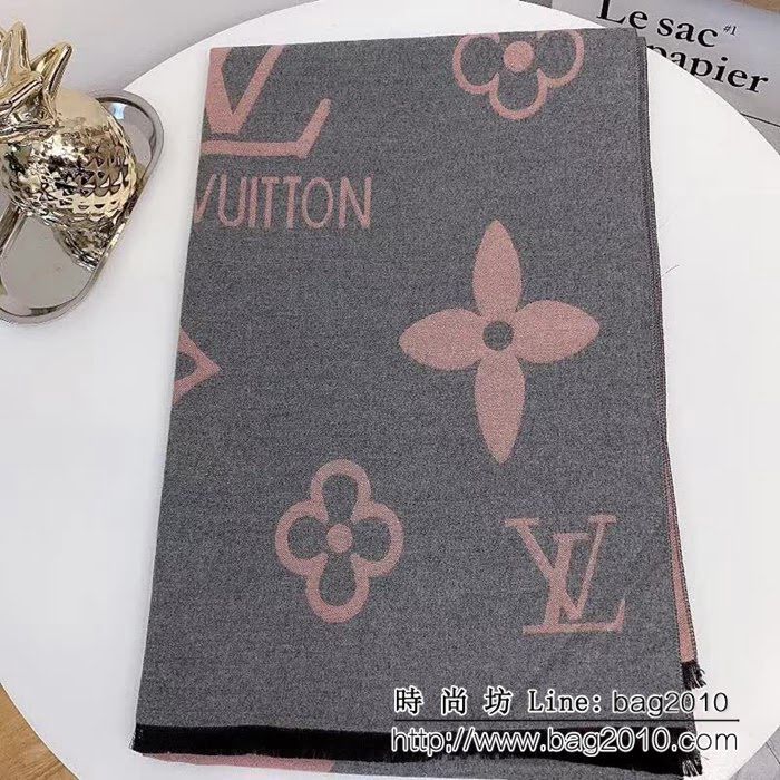 路易威登LV冬季新款雙面雙色圍巾 可做披肩 LLWJ6819